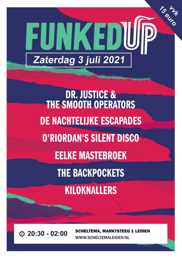 Affiche Funked Up op zaterdag 3 juli in Scheltema Leiden