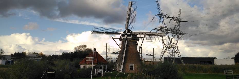 Molen in de wijk Stevenshof Leiden