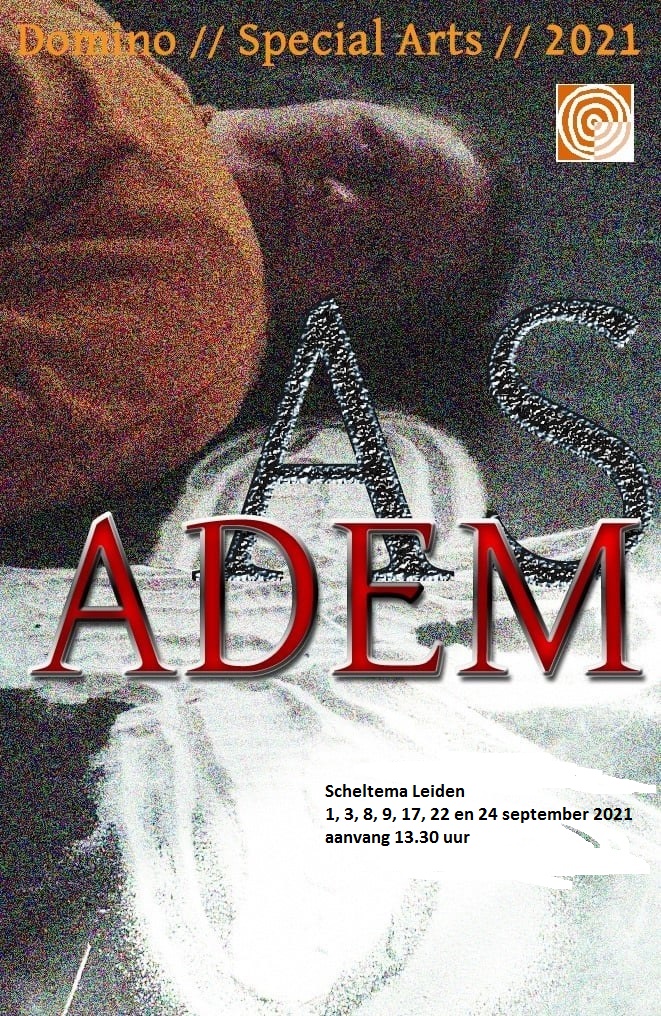 As & Adem affiche van Theatergroep Domino in Scheltema Leiden in september
