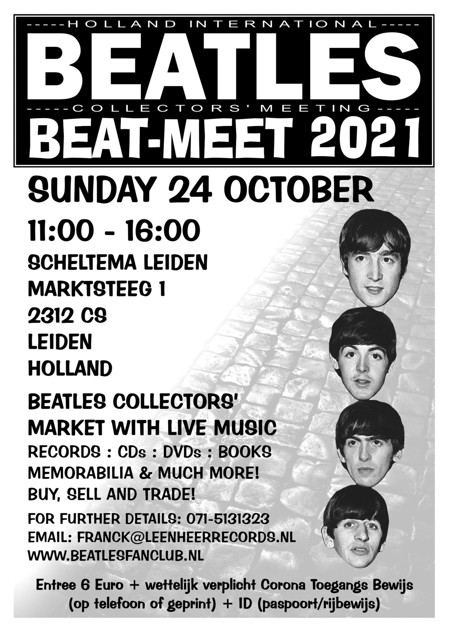BEAT MEET 2021 (Beatles Beurs) op 24-10-2021 in Scheltema Leiden