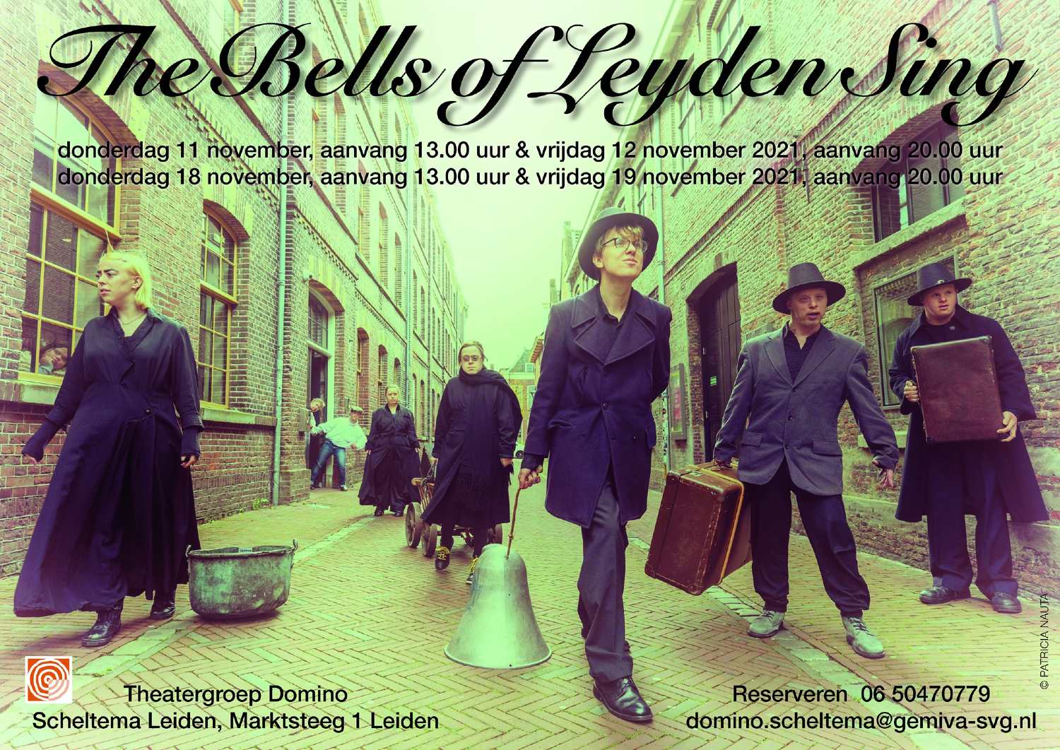 Theatergroep Dominoi speelt Bells of Leyden sing in Scheltema Leiden