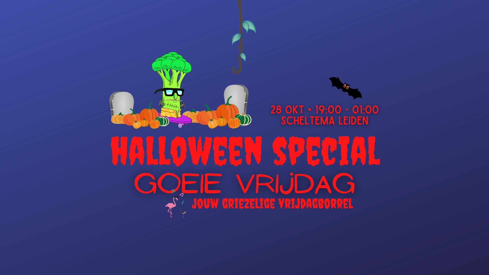 Goeie Vrijdag Halloween Special op vrijdag 28 oktober 2022 in Scheltema Leiden