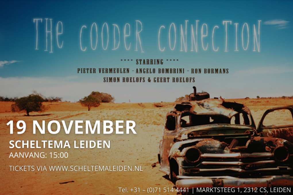 Affiche van Cooder Connection in Scheltema Leiden